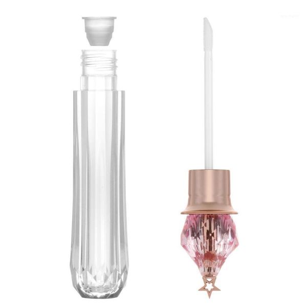 

storage bottles & jars 3.5ml pink crystal lip gloss tubes magic wand gold star transparent lipstick empty cosmetic packing container1