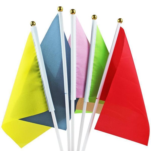 

14*21cm hand waving flag solid color flag banners for meeting party decoration flag banner party decoration