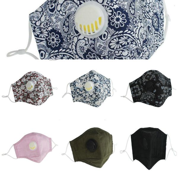 

reusable new valve anti-dust protective 2020 pm2.5 mask cotton face masks cloth washable mans womans 13 in stock152454