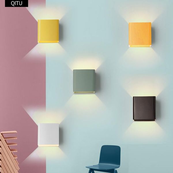 

85-240v spot living room wall lamp l aisle corridor bedroom bed modern aluminum alloy external led lighting 5w wall hanging
