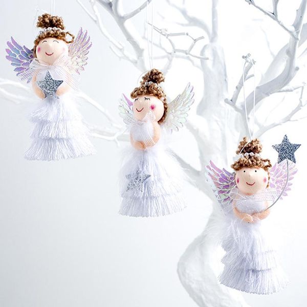 

new cute angel doll christmas tree doll pendant hanging ornament xmas christmas decorations for home children gifts
