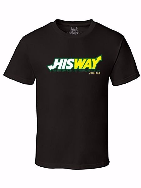 

nw мужчины напечатанная hisway религиозные cristian иисус любовь библия john14: 6 мужские новейший brand new printed t рубашки спорта с капю