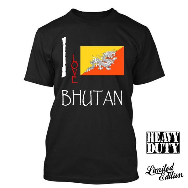 

sport print tees short sleeve o-neck bhutan i love culture flag t shirt tees men summer style