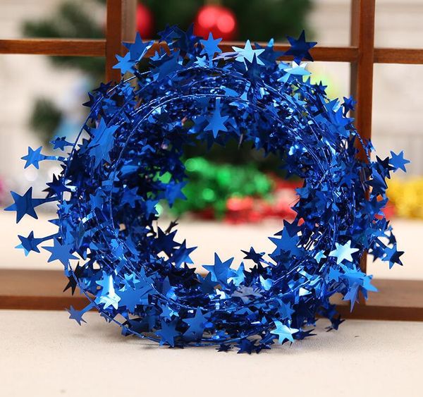 

christmas color bar 5 meters solid color bar star five-pointed star christmas tree decoration chritmas party bar wedding decor wmtlmj