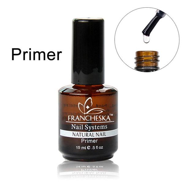 

francheska 15ml nail primer base for nail cleaning agents adhesives uv gel polish system manicure art tools tips function, Red;pink