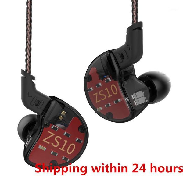

kz zs10 4ba+1dd hybrid in ear earphone hifi earphone earplug headset earbud noise cancelling dj professional as10 zst1