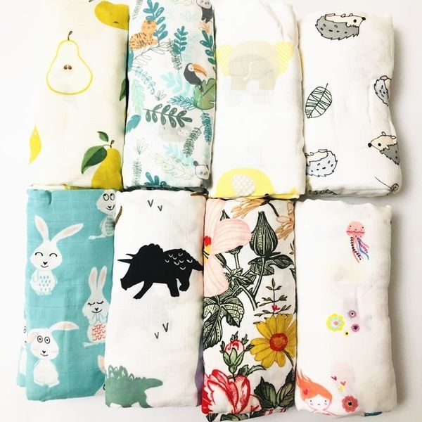 

month muslin swaddle blankets baby swaddles newborn blankets bath gauze infant wrap sleepsack stroller cover better aden +anais y201009