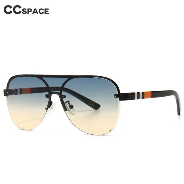 

sunglasses 46586 oversized one lens half frame stripe legs men women fashion shades uv400 vintage glasses, White;black