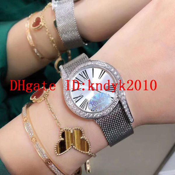 

platinum watch limelight womens watch luxury quartz new 18k movement woman diamond swiss gala sapphire crystal fashion lady watches icglc, Slivery;brown