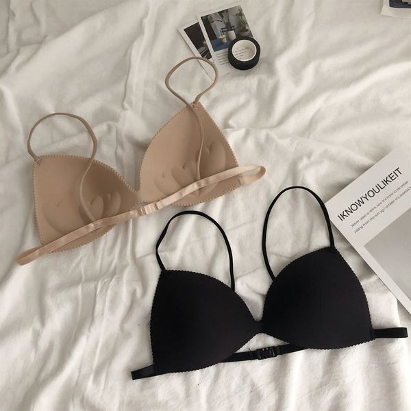 

beauty back suspender waistcoat traceless thin underwear without steel ring, strapless and small bras gathered to adjust girls