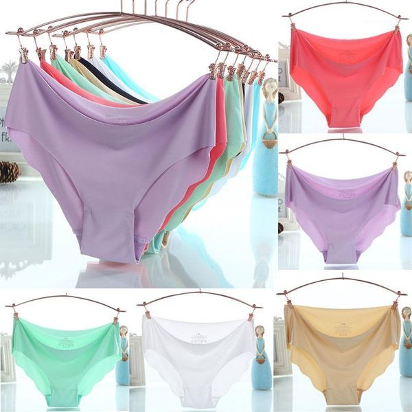 

women's panties women brief soft candy color solid underpants seamless lingerie briefs hipster underwear panties1, Black;pink