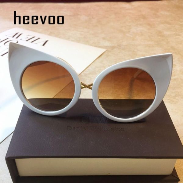 

sunglasses vintage white cat eye woman shades butterfly sun glasses for female fashion brand black oversized cateye, White;black