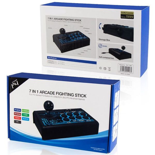 

tp4-1886 7 in 1 arcade fighting joystick for series/ps3/switch/x-one(s)/x-360/pc/android games