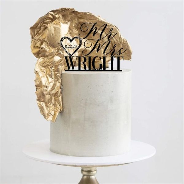 

custom mr mrs wedding cake er, personalized last name cake er, customized heart with date er