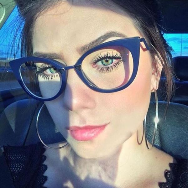 

sunglasses hbk cat eye oversize clear lens vintage red men women brand designer big mirror pilot sun glasses for driving female, White;black