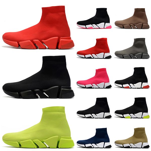 

wholesale luxurys designers sock shoes hollowbottoms triple red black volt tripler loafers sock trainers casual shoes sneakers
