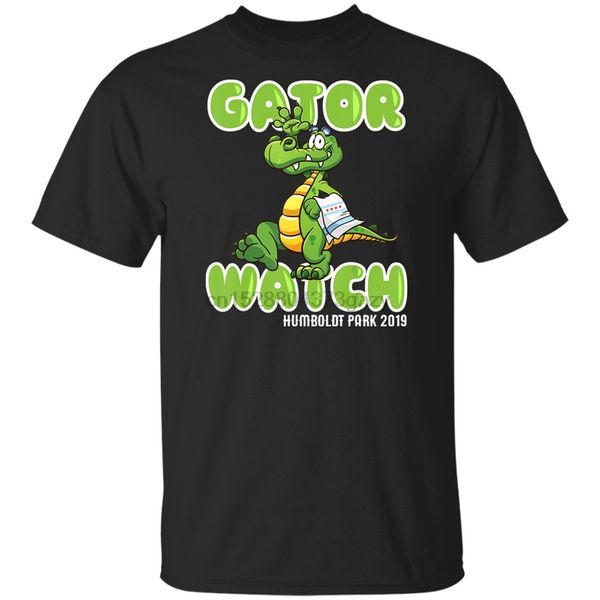 

chicago humboldt park gator watch alligator lagoon t-shirt s 2xl loose size tee shirt sport hooded sweatshirt hoodie