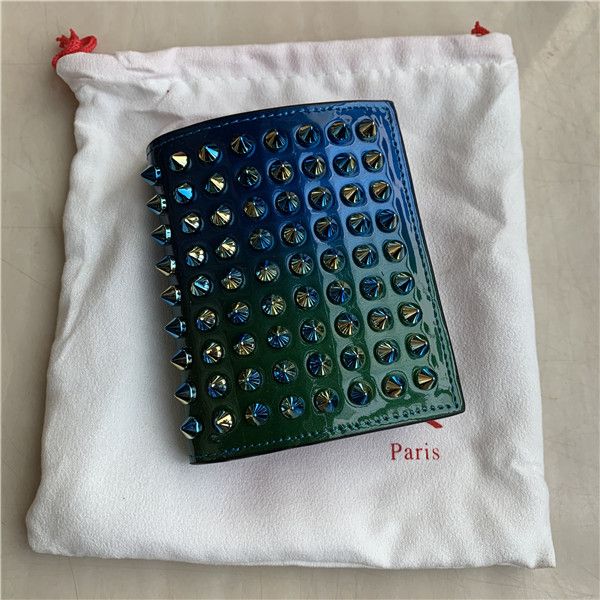

wholesale purses the fashion leather short rivet wallet men's and womens same hasp bills change a certificate holder trend simple leisu, Red;black