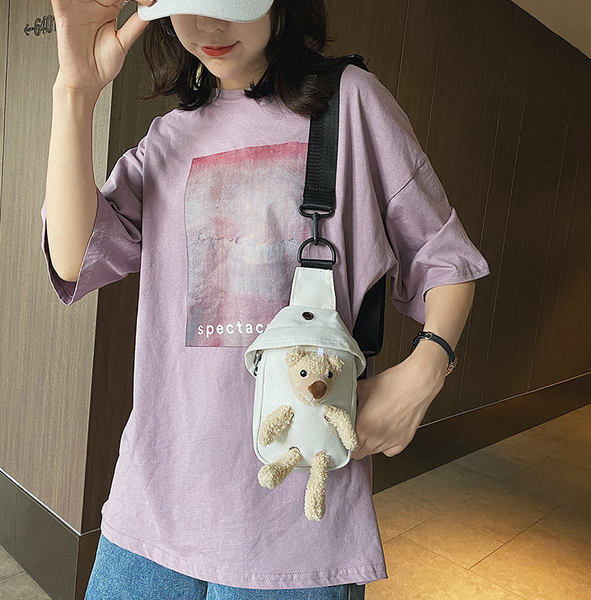 

2020 women cute waist bag fashion bumbag for woman crackle belt bag girl cross body bag sac banane with bear hiphop qs