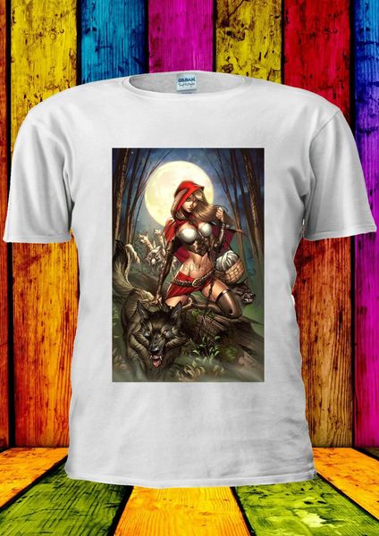 

wild red riding hood girl with wolf t shirt vest men women 2381 summer o tee tee sport hooded sweatshirt hoodie