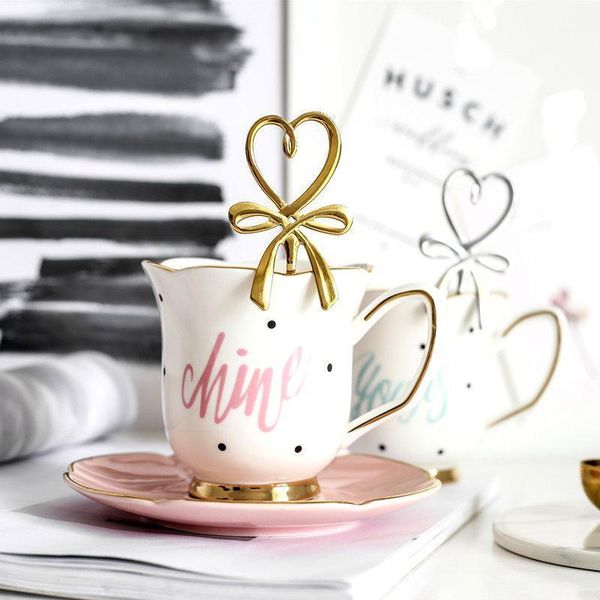 

spoons ins girl wind bow love spoon stainless steel dessert coffee court stirring1