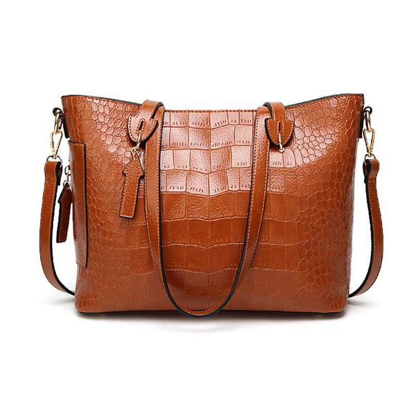 

women's bag crocodile pattern handbag luxury designer bag large capacity shoulder messenger bags alligator tote