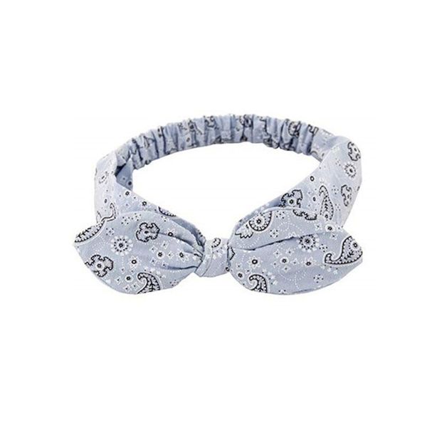 

korea knotted hair band fashion floral print rabbit ears hair ribbon vintage headband girls elastic rubber bands hair accessory q bbyeit