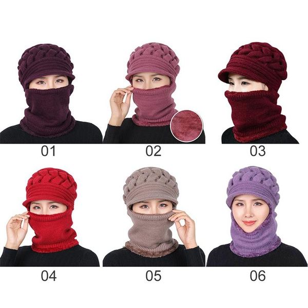 

женская зимних hat pompom шерсть шапочка вязаной шапочка bib сиамский knit дама velvet толстая теплые матери езда лыжной шапочка, Blue;gray