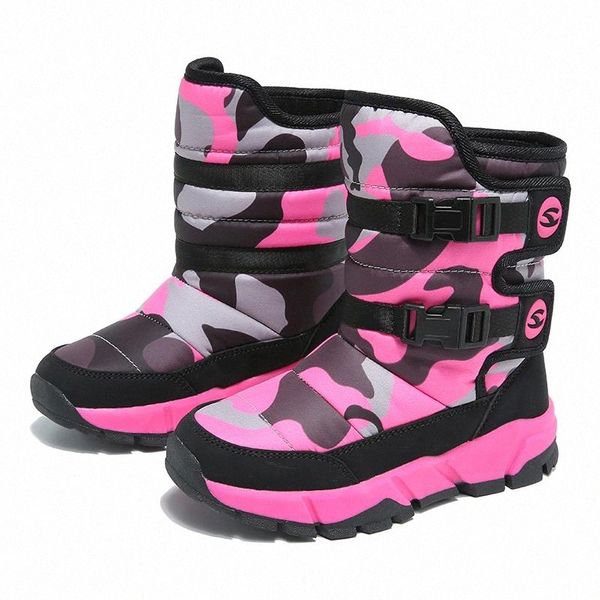 

2019 new kids winter boots warm wool lining comfortable kids shoes fashionable boys and girls boots for eur size 26-39 #oj0e
