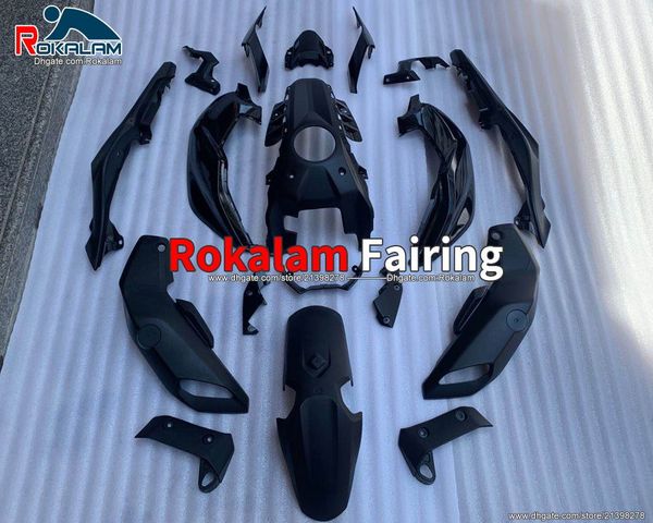 Feedings para Yamaha MT07 18 19 20 MT-07 2018 2019 2020 Todo Black Bodywork Aftermarket Motor Bike Fairing Kit (moldagem por injeção)