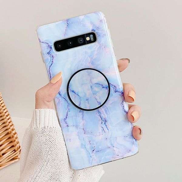 

flykylin smooth marble чехол для samsung galaxy s8 s9 s10 plus s10e задняя крышка на мягкий силиконовый tpu телефон коке с держателем wmtnik