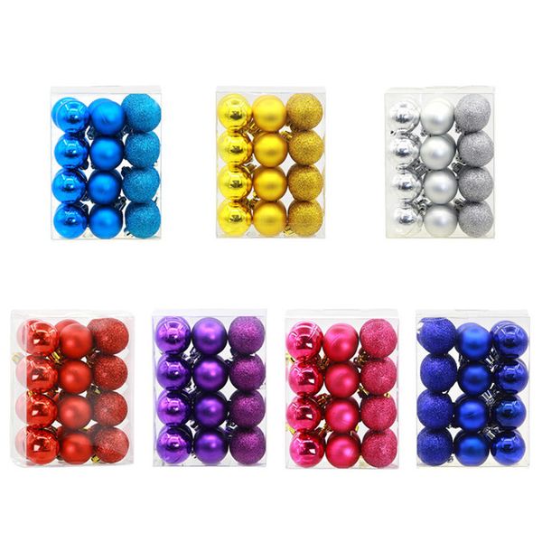 

24pcs 3cm christmas balls baubles party xmas tree decorations hanging ornament decor stylish and beautiful