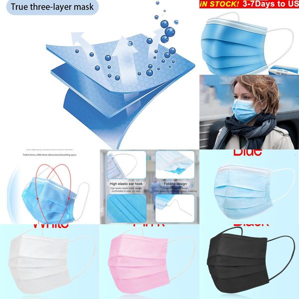 

disposable face masks with elastic dhl ear loop 3 ply breathable for blocking dust air anti-pollution maskoutletdj90