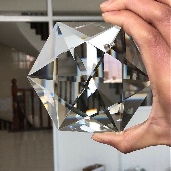

100mm star of david tantrism hexagram crystal chandelier glass prism pendant judaism suncatcher yahadut israel h jlloei