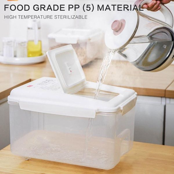 

5kg/10kg rice storage box sealed moisture-proof large capacity grain flour container kitchen rice storage box flip cover