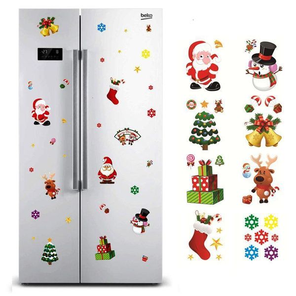 

window santa claus/snowman/elk glass sticker xmas christmas decorations for home natal new year gift