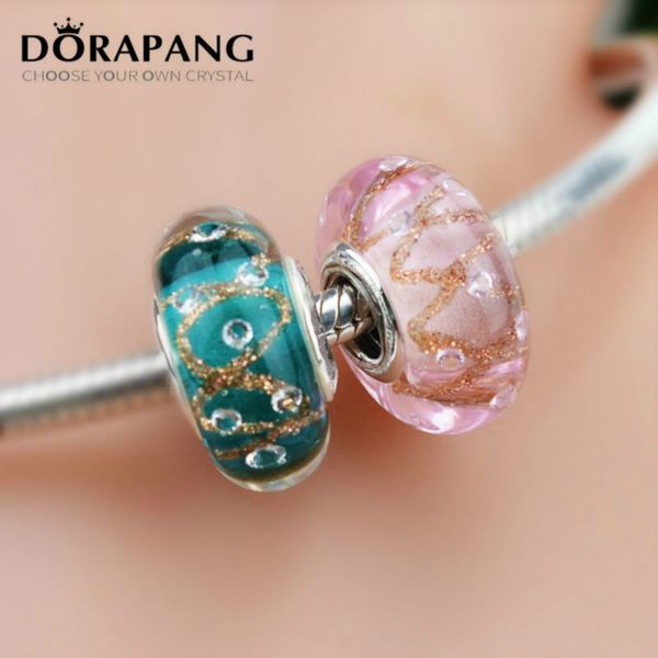 

2021 new cinderella murano glass beads 925 sterling silver charms loose beads diy jewelry wholesale for thread bracelet bangle, Black
