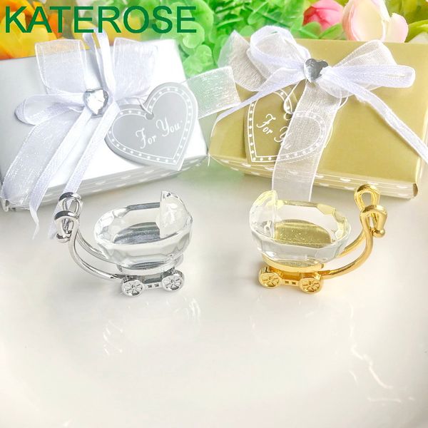 

золото / серебро цвет кристалл коляски детские крестины сувениры и подарки baby shower мальчик девочка birthday party подарки