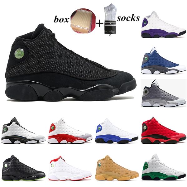 

with box playground jumpman 13 13s men basketball shoes barons flint and gown melo class of 2002 olive sports sneakers mens womens 40-47, White;red