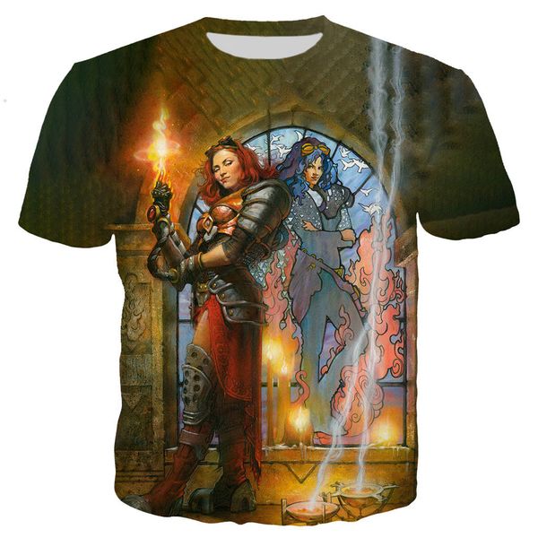 

tcg magic the gathering 3d print shirts comics oversized horror men clothing