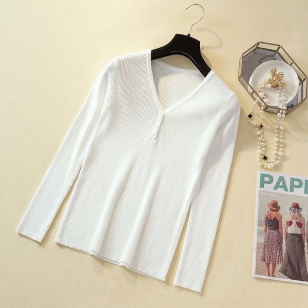 

kl7vr осень / зима стиль верхней одежды pmds с длинными рукавами нижней плотного пальто свитера женщинами 2020 корейской новой верхней одежд, White;black