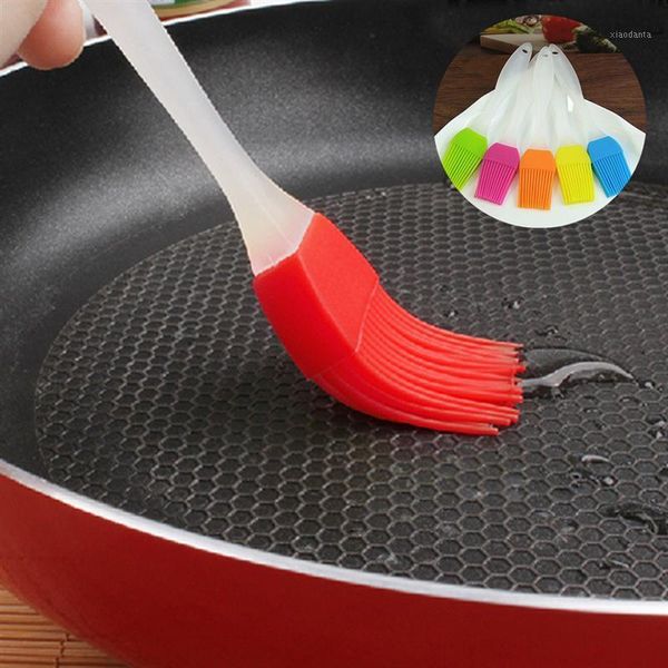 

5 colors silica gel brush kitchen silicone baking bread cook brushes pastry oil brush bbq basting kitchen accessories1