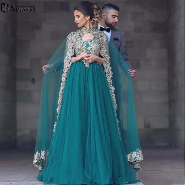 

party dresses plus size green muslim evening a-line tulle appliques lace islamic dubai saudi arabic long elegant formal gown, White;black