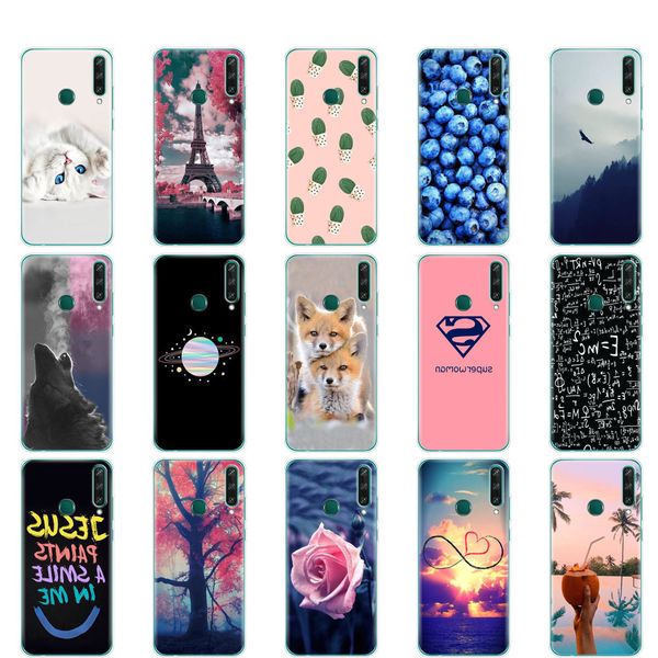 

case 6.3" soft silicon tpu phone cover for huawei y6p 2020 med-lx9n copas bumper funda shell skin shockproof