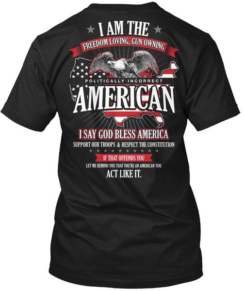 

brand cool o neck i'm politically incorrect om loving gun owning american tee newmy sport hooded sweatshirt hoodie men t shirt