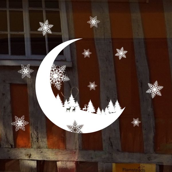

wall glass snow sticker window month electrostatic diy stickers home decal christmas decoration new year wallpaper #m2