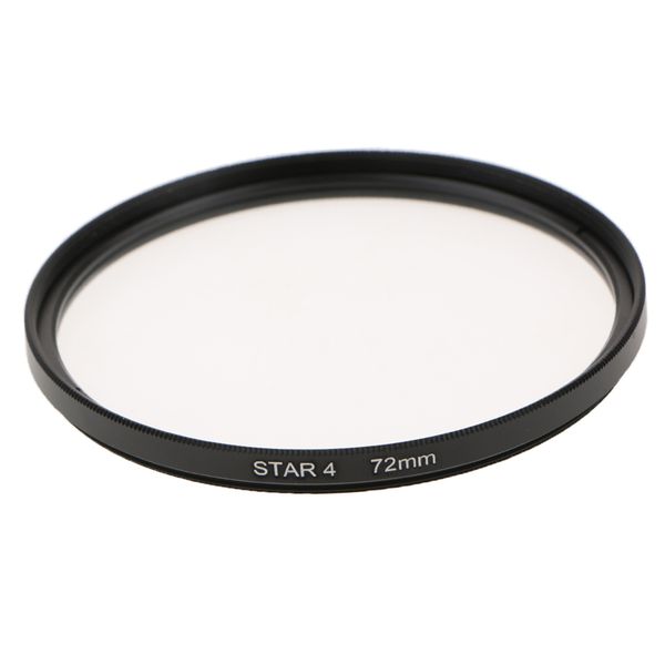 

optics 72mm 4 point star special effect camera cadorders lens filter black