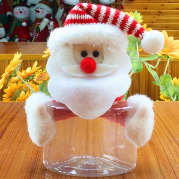 

plastic candy can cartoon gift lovely christmas santa elk snowman cookie snack storage box wv7m
