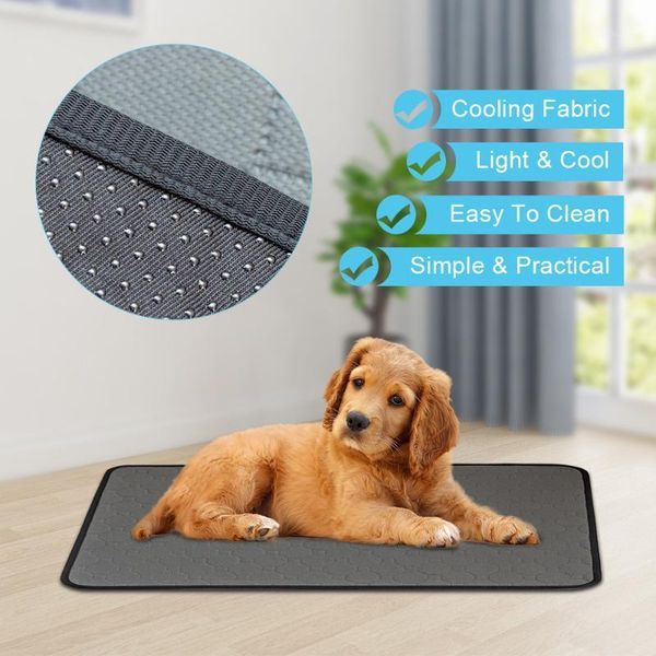 

s/m/l/xl/xxl absorbent waterproof pet dog pee pad reusable pet dog 2020 summer cooling mat breathable sleeping cushion#31