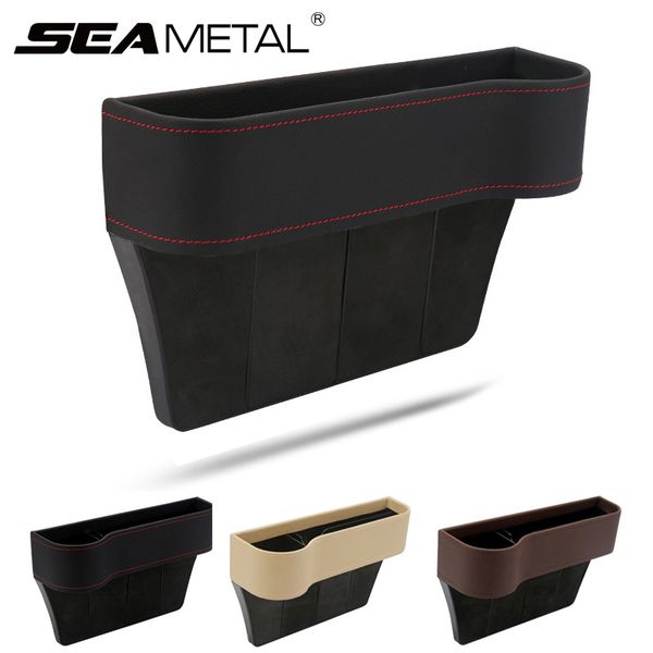 

gap organizer car seat crevice storage box stowing tidying pu leather holder for water phone card universal set
